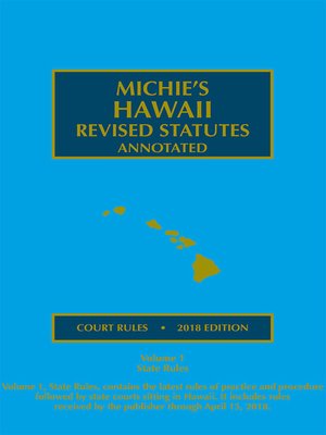 cover image of Hawaii Court Rules Annotated